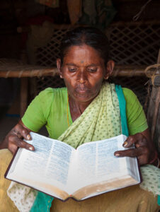 woman reading the Bible