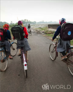 Girls on bikes