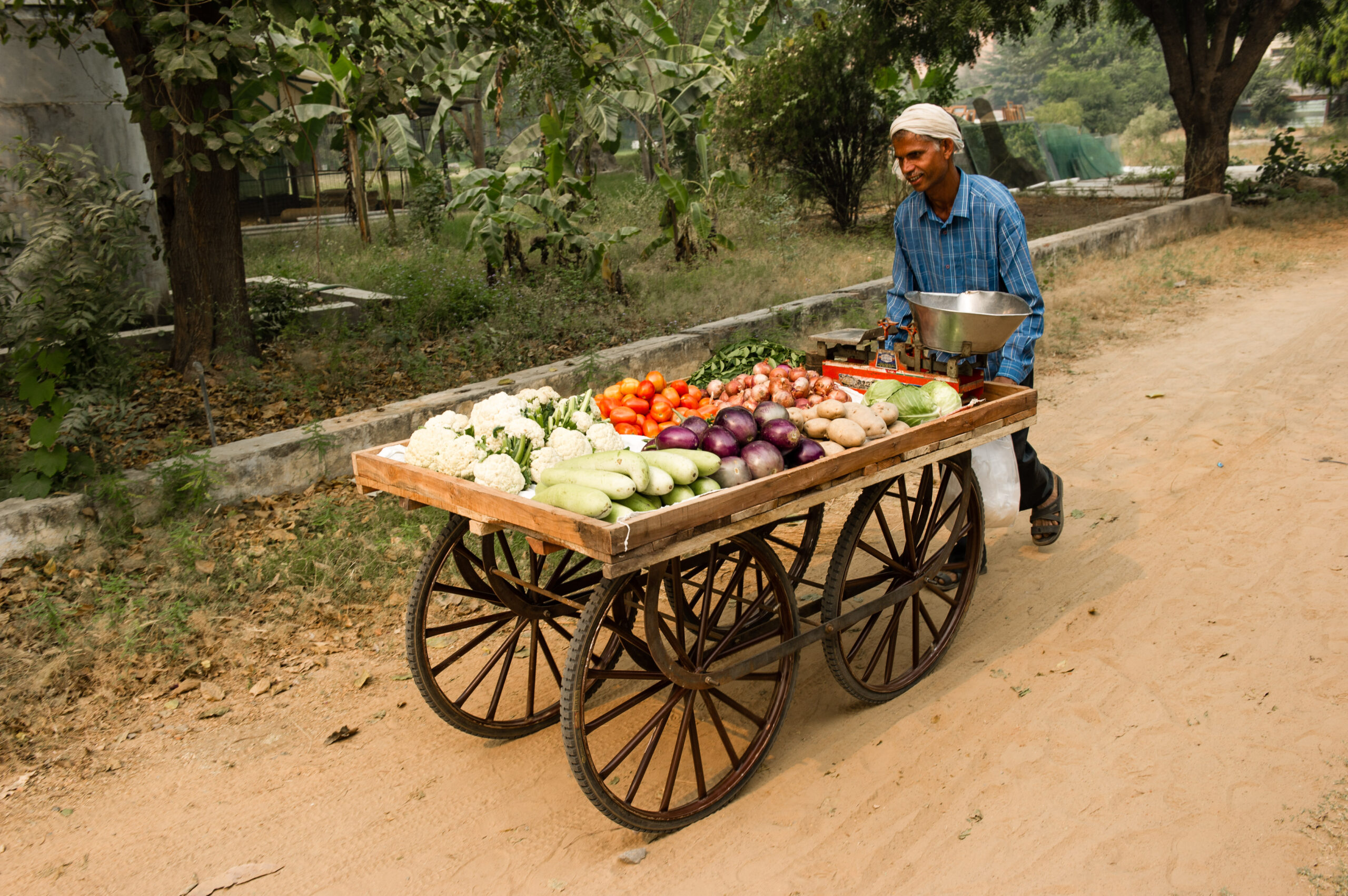 Pray for Empowering Gifts: A man pushing a gifted cart