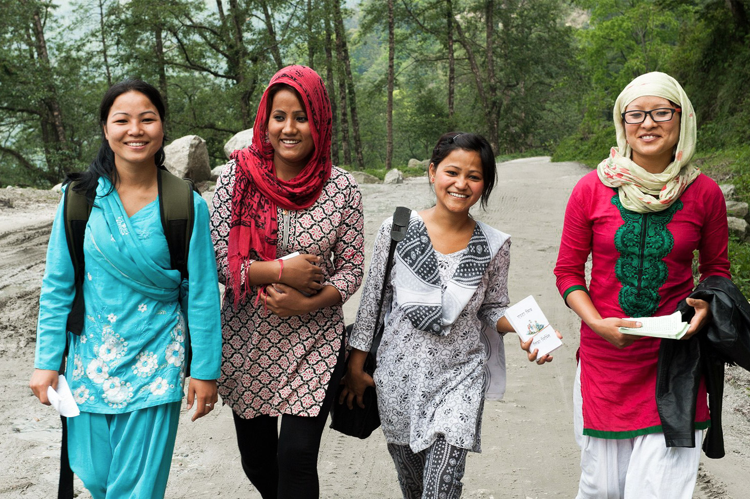 4 ladies walking together
