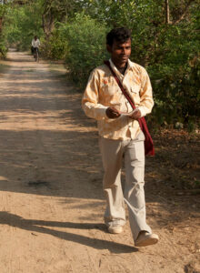 Pastor travelling to villages